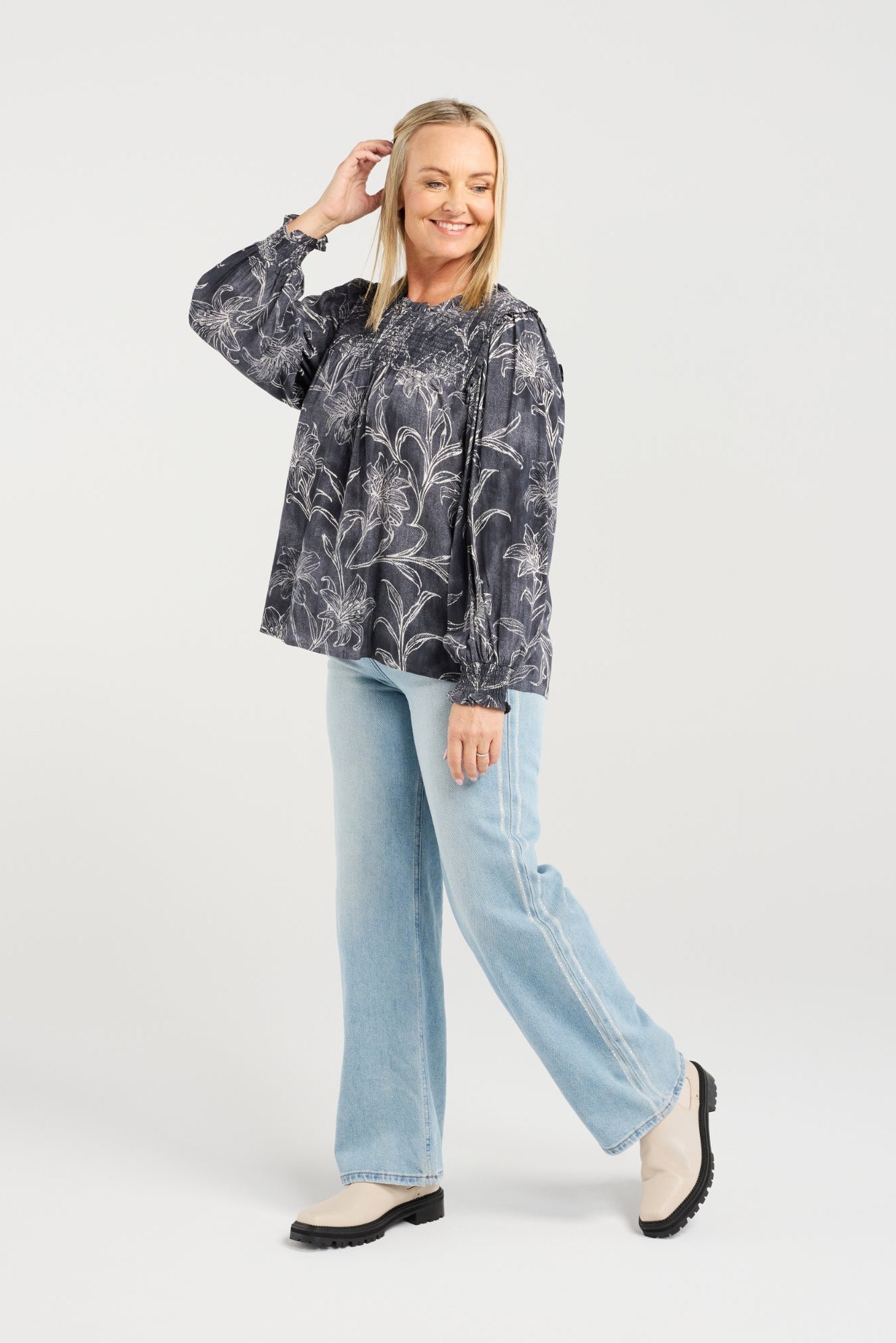 ZAFINA AMARA TOP - STONE LILY - THE VOGUE STORE