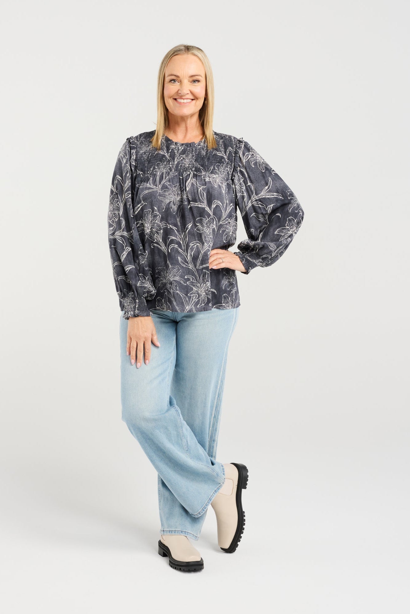 ZAFINA AMARA TOP - STONE LILY - THE VOGUE STORE