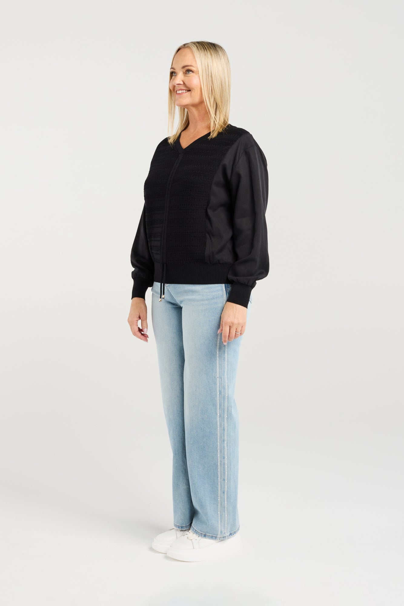 ZAFINA DAPHNE TOP - BLACK - THE VOGUE STORE