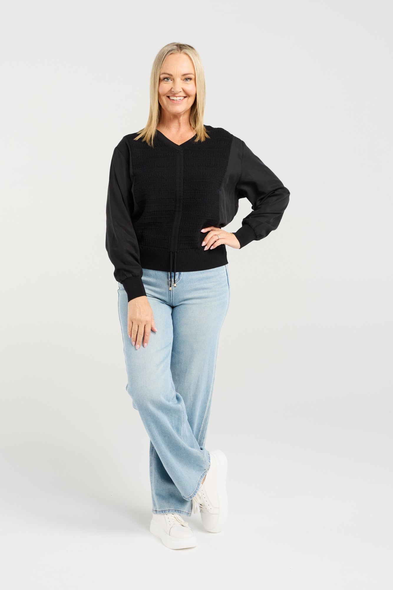 ZAFINA DAPHNE TOP - BLACK - THE VOGUE STORE