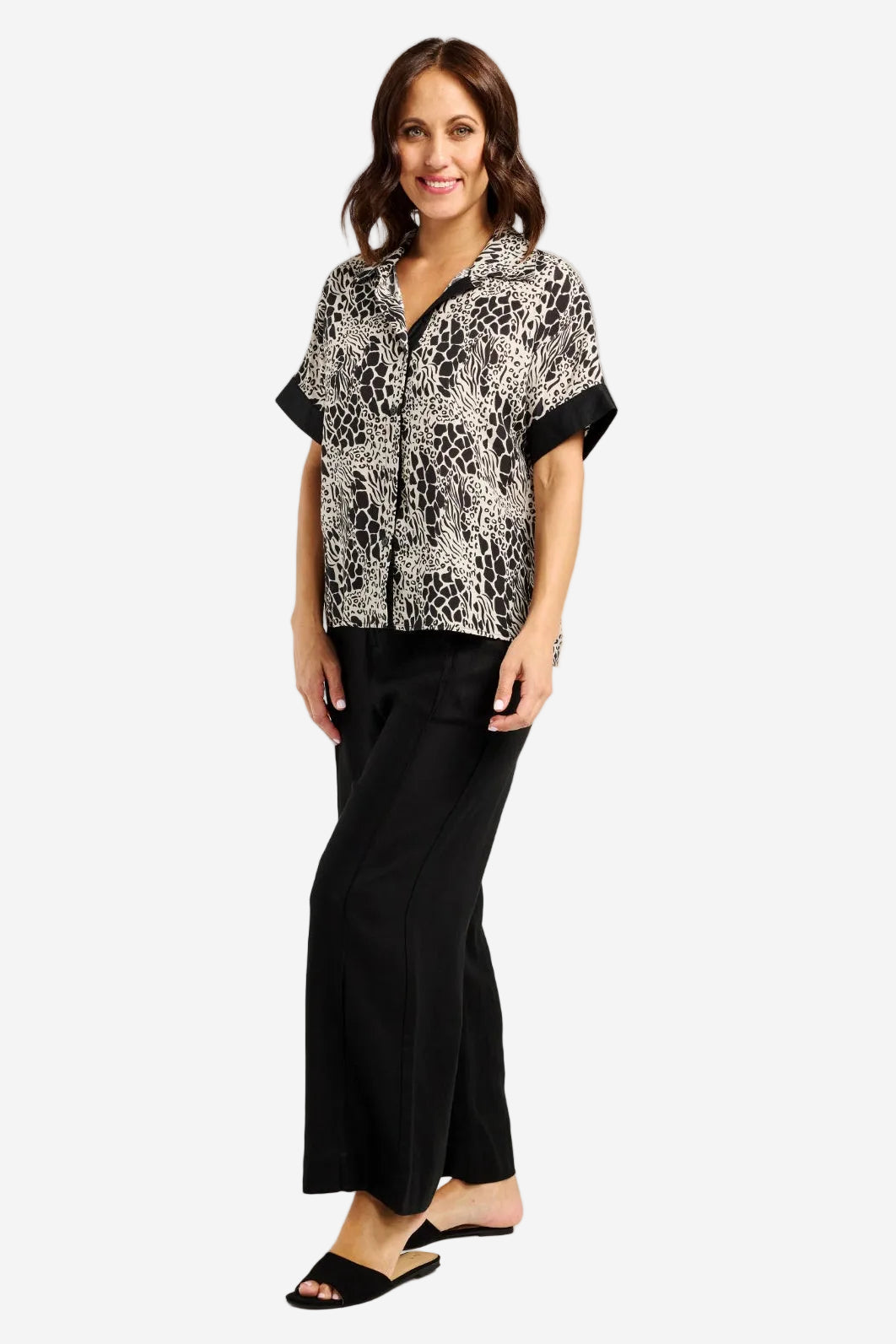 ZAFINA DIANA SHIRT - ANIMAL - THE VOGUE STORE