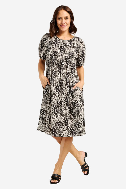 ZAFINA SIENNA DRESS - ANIMAL - THE VOGUE STORE