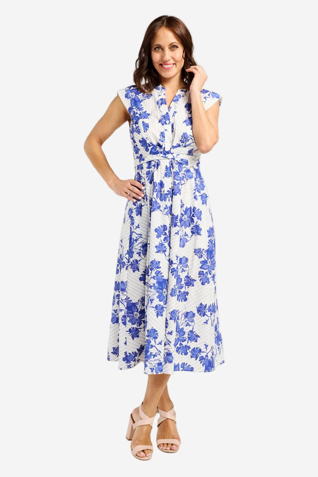 ZAFINA MILA DRESS - SKY BLOOM - THE VOGUE STORE