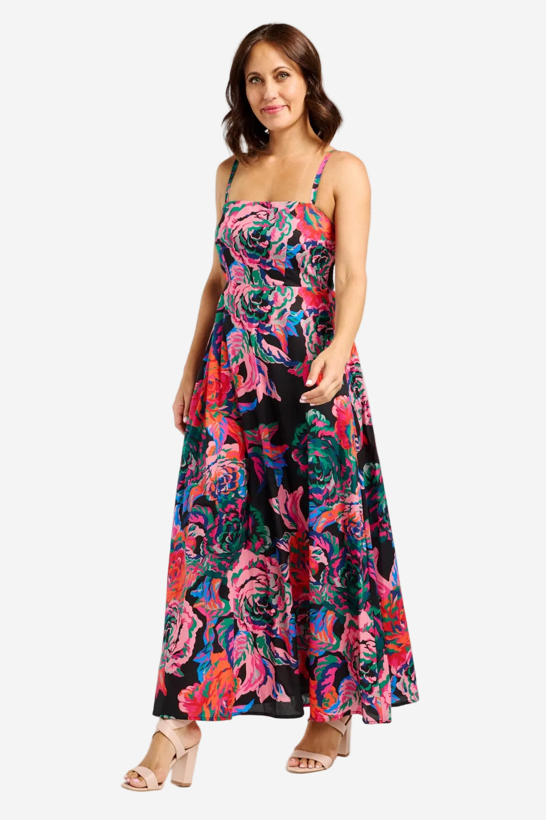 ZAFINA CLEMENTINE DRESS - ABSTRACT GARDEN - THE VOGUE STORE