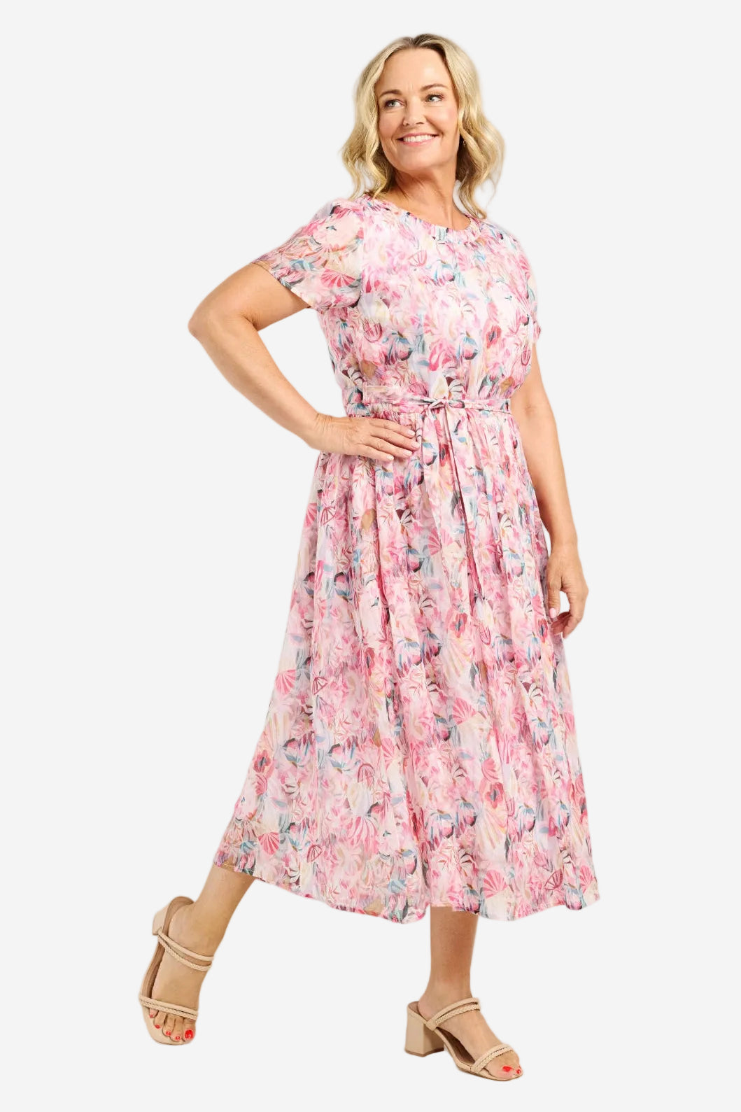 ZAFINA SCARLETT DRESS - FLORAL HAZE - THE VOGUE STORE