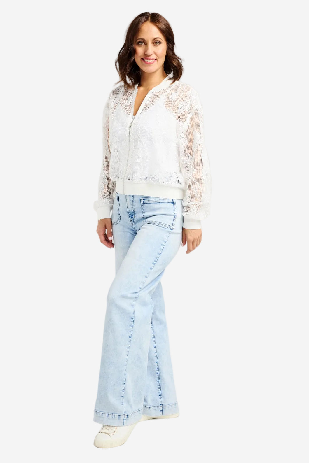ZAFINA BIANCA BOMBER - PEARL BREEZE - THE VOGUE STORE