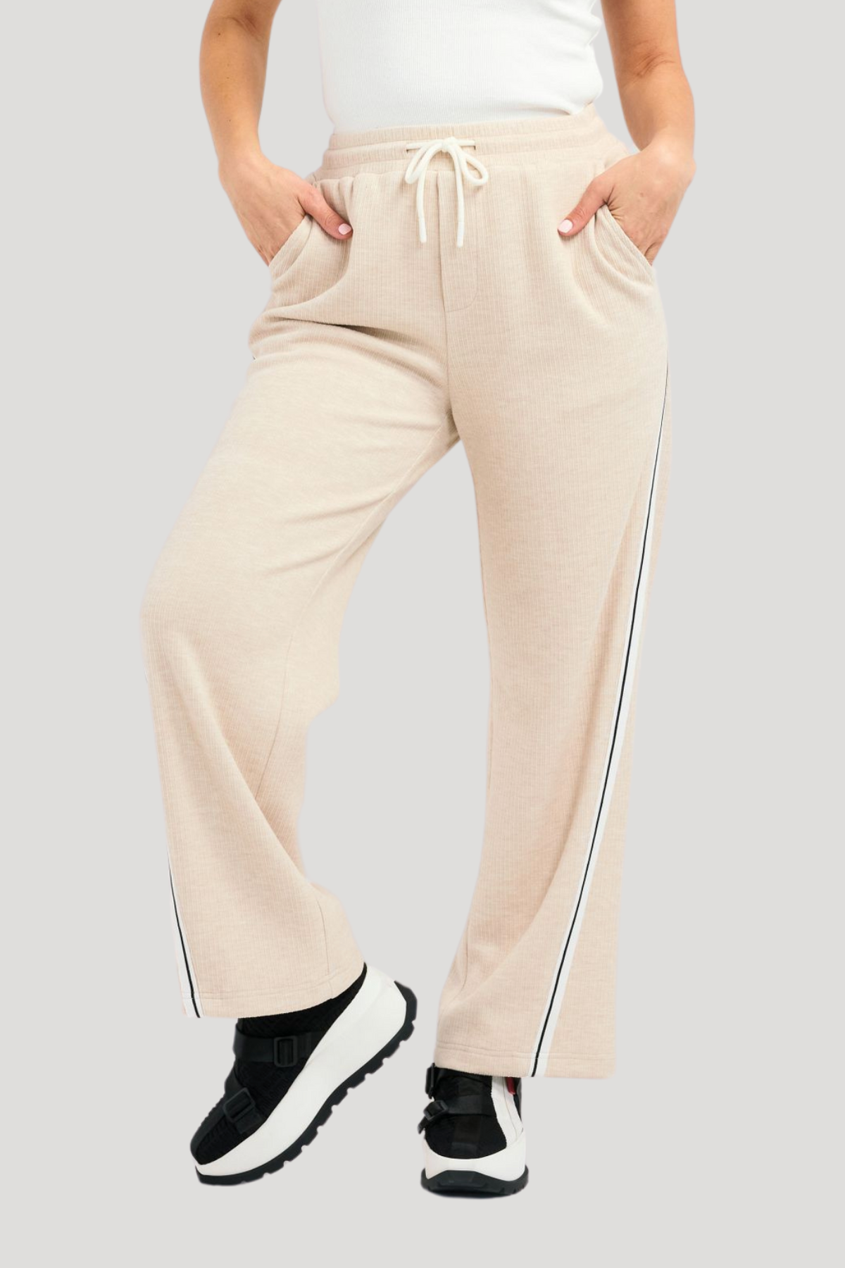 ZAFINA ADELAIDE PANT - CREAM - THE VOGUE STORE