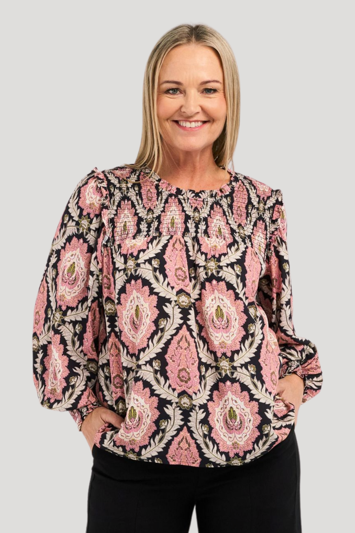 ZAFINA AMARA TOP - AUTUMN LEAVES - THE VOGUE STORE