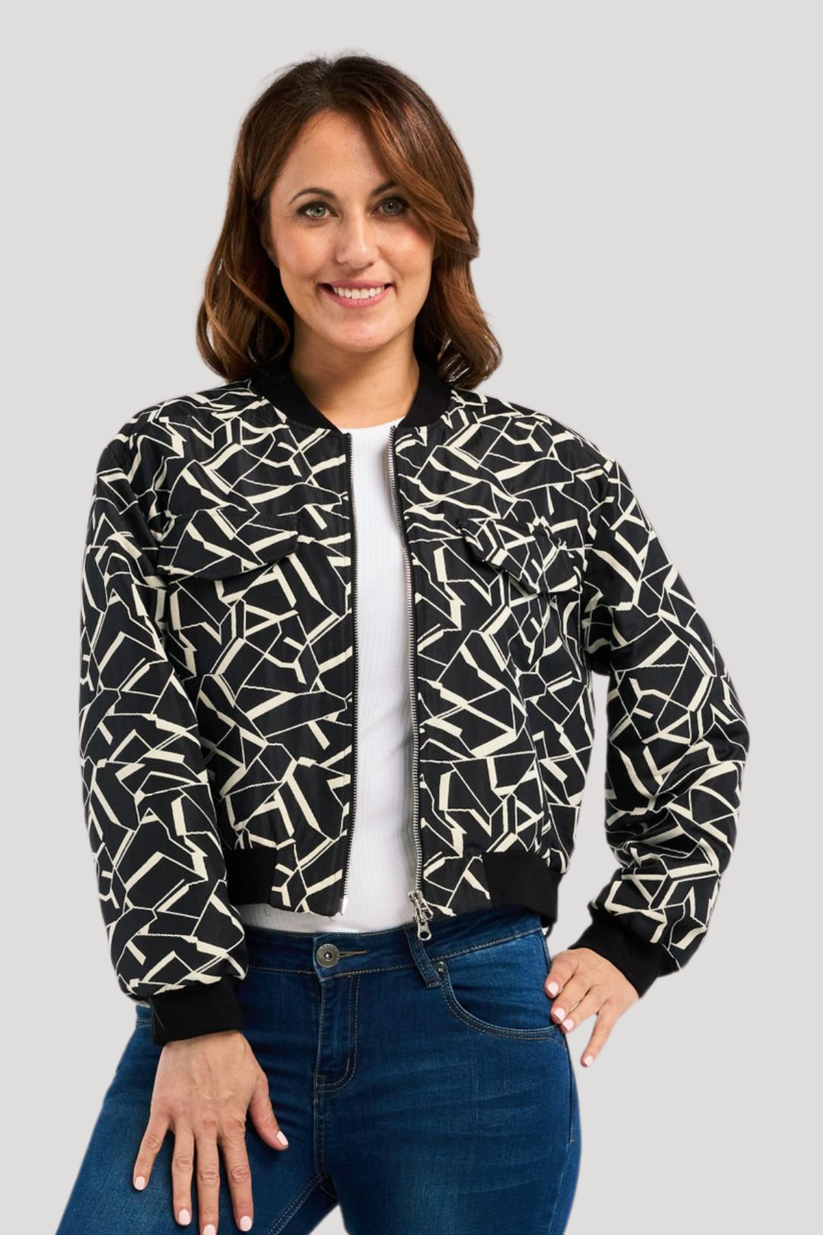 ZAFINA MILA JACKET - GEOMETRIC - THE VOGUE STORE