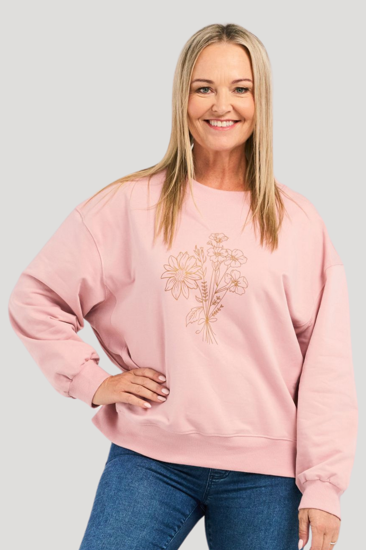 ZAFINA NYLA SWEAT - PINK - THE VOGUE STORE
