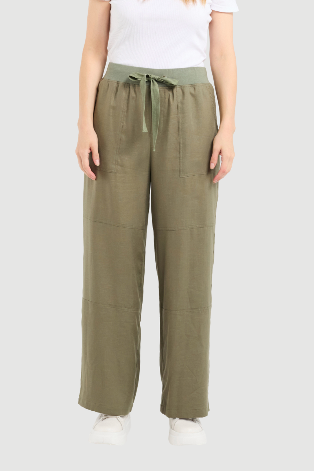 ZAFINA TALLULAH PANT - SAGE - THE VOGUE STORE