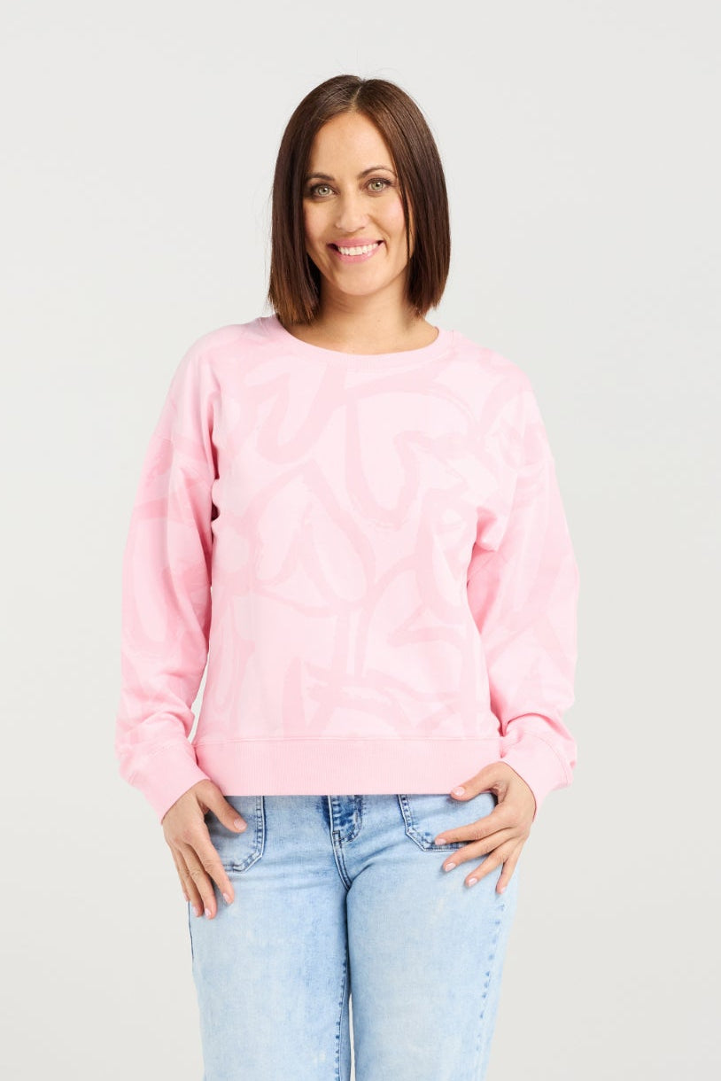 ZAFINA VERONA JUMPER - PINK HEARTS - THE VOGUE STORE