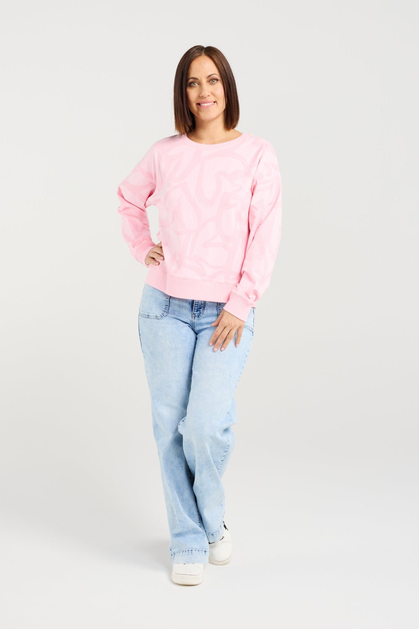 ZAFINA VERONA JUMPER - PINK HEARTS - THE VOGUE STORE