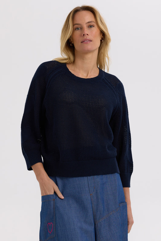 Z&P HEARTS ON MY SLEEVE - NAVY - THE VOGUE STORE