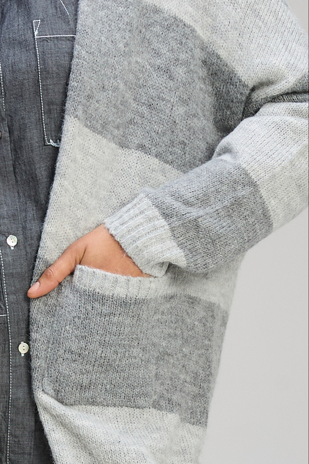 Z&P LL LUXE CARDI - DOVE - THE VOGUE STORE