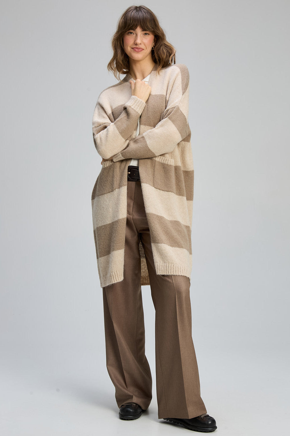Z&P LL LUXE CARDI - MINK - THE VOGUE STORE