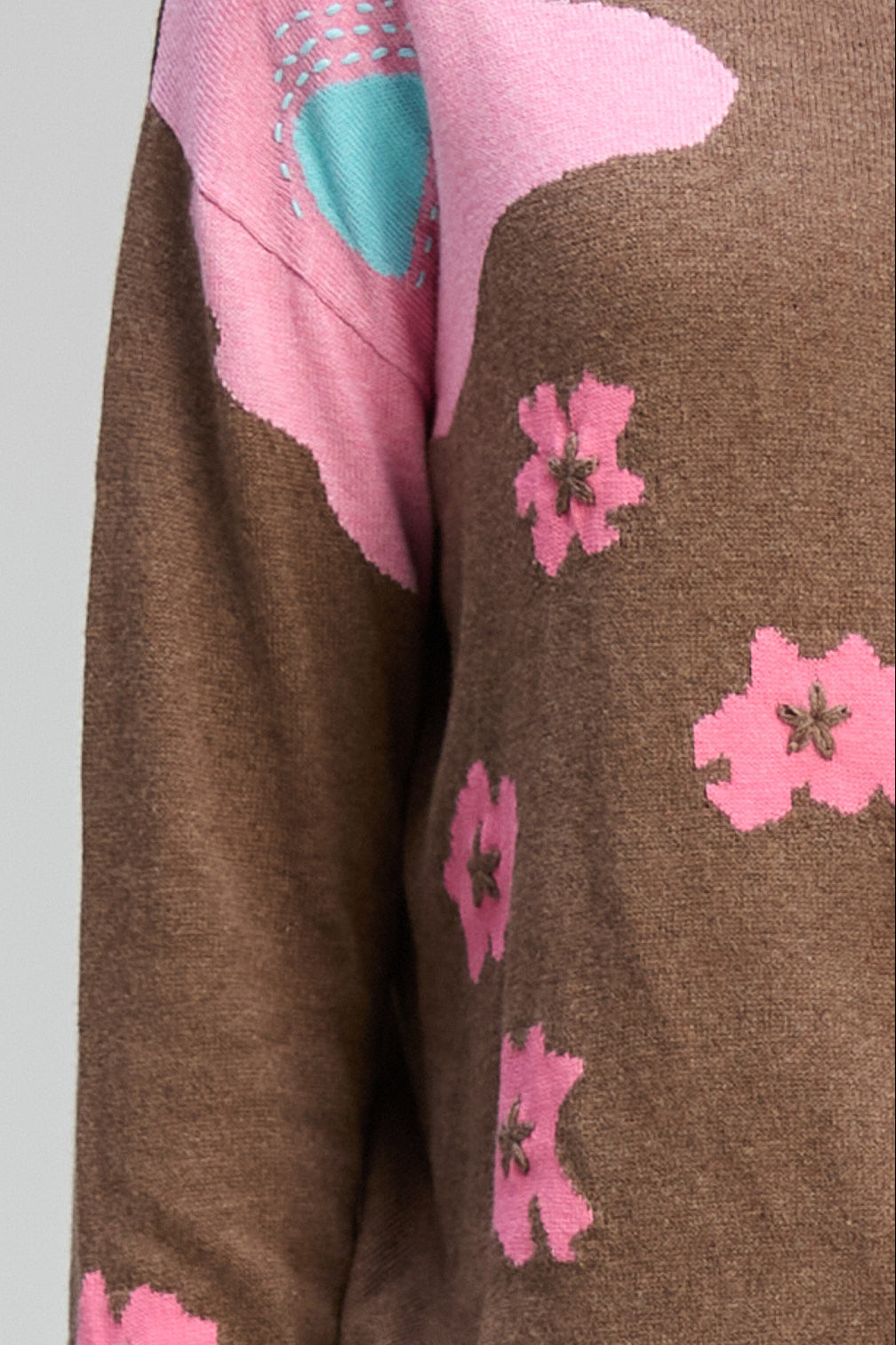 Z&P PETAL PLAY CARDI - BARK - THE VOGUE STORE