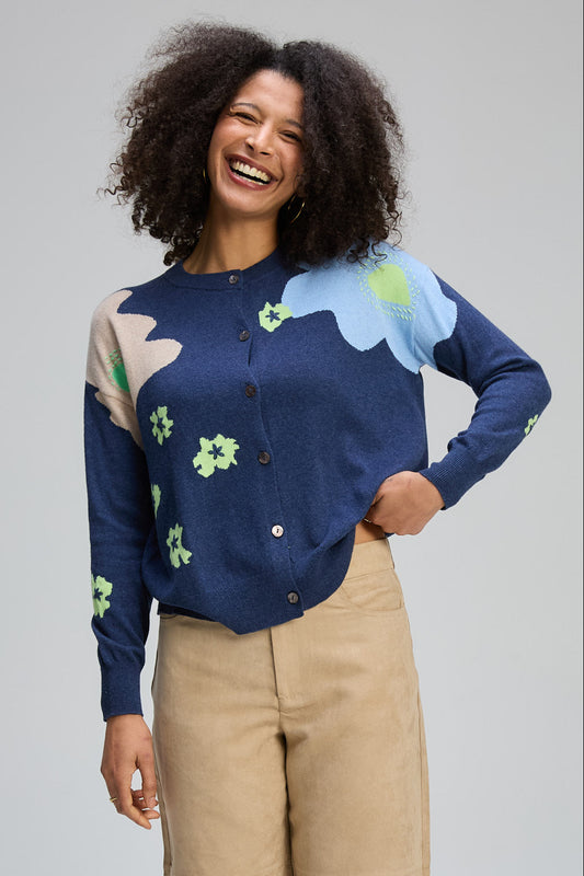 Z&P PETAL PLAY CARDI - DENIM - THE VOGUE STORE