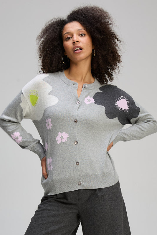 Z&P PETAL PLAY CARDI - MARL - THE VOGUE STORE