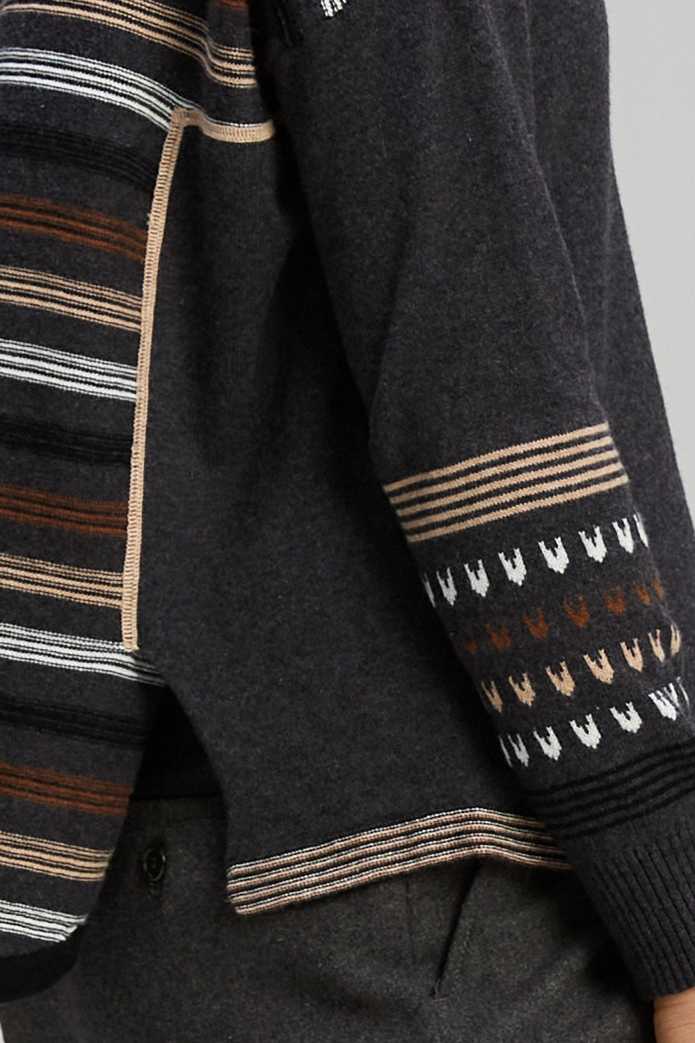 Z&P TEXTURED SWING JUMPER - CHARCOAL - THE VOGUE STORE