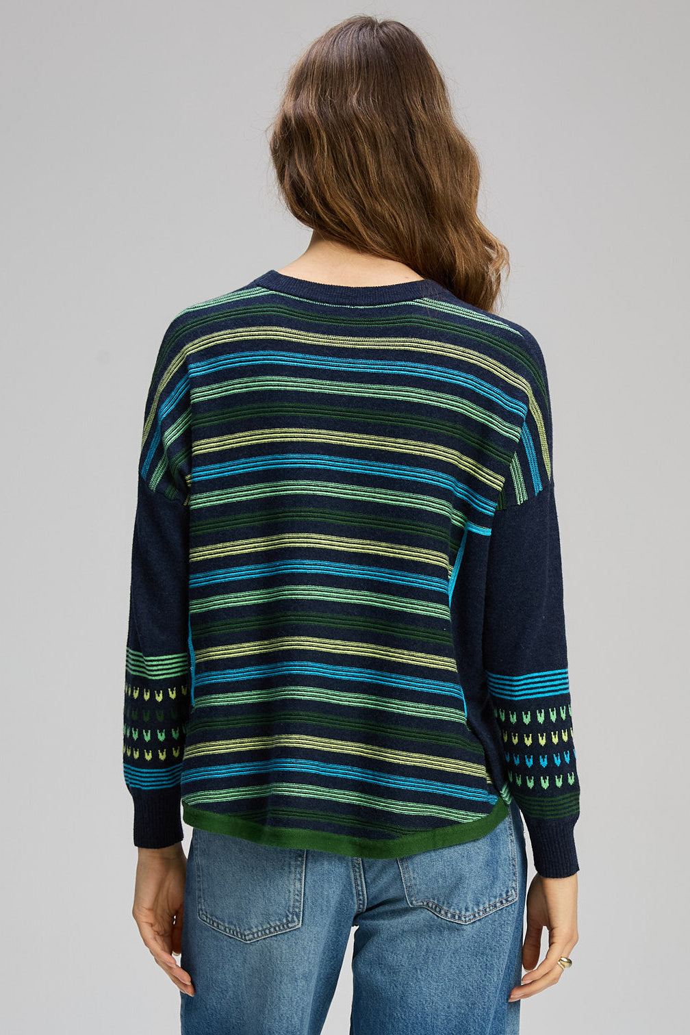 Z&P TEXTURED SWING JUMPER - DARK DENIM - THE VOGUE STORE