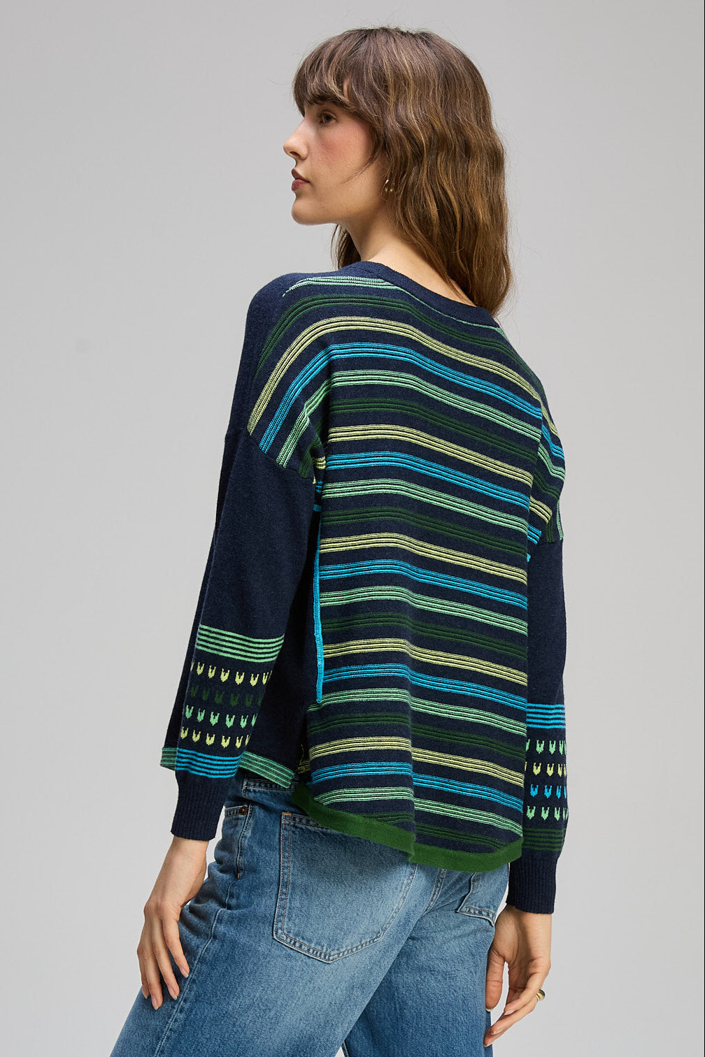 Z&P TEXTURED SWING JUMPER - DARK DENIM - THE VOGUE STORE