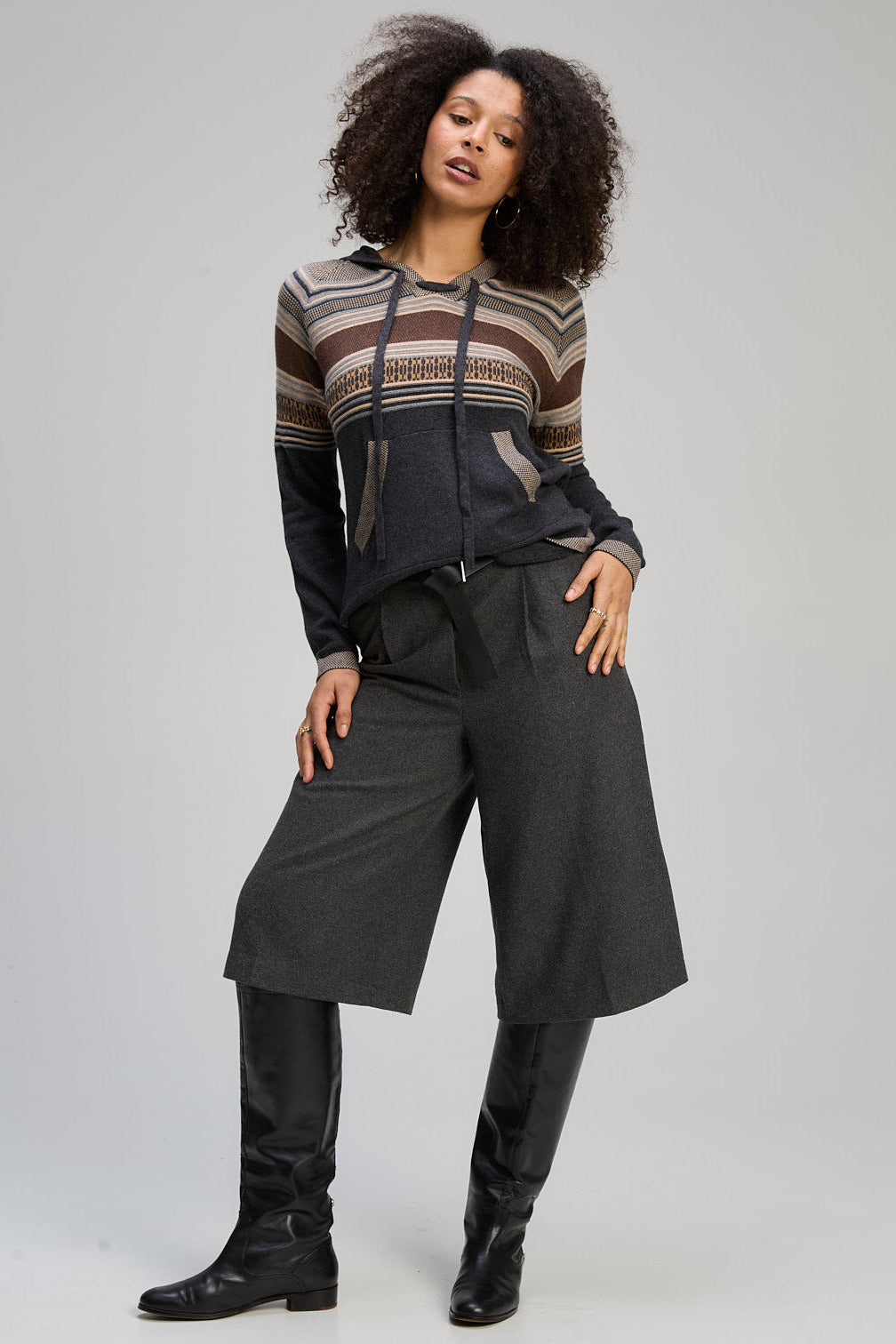 Z&P APRES HOODIE - CHARCOAL - THE VOGUE STORE