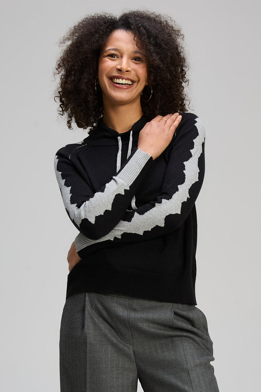 Z&P GRAPHIC NECK CORD - BLACK - THE VOGUE STORE