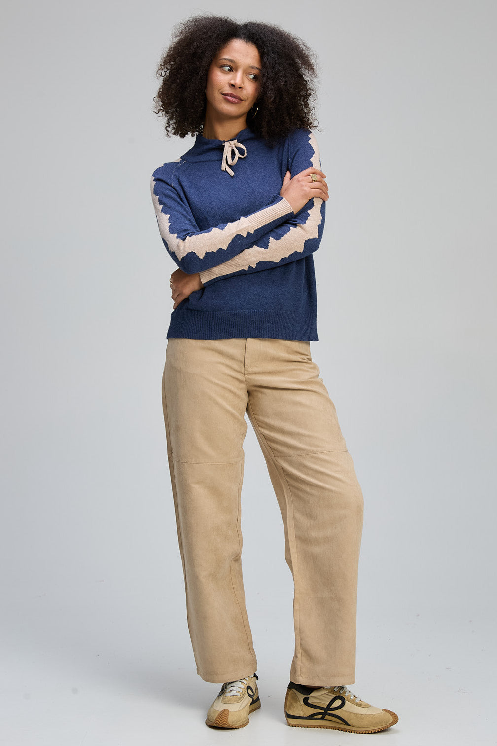 Z&P GRAPHIC NECK CORD - DENIM - THE VOGUE STORE