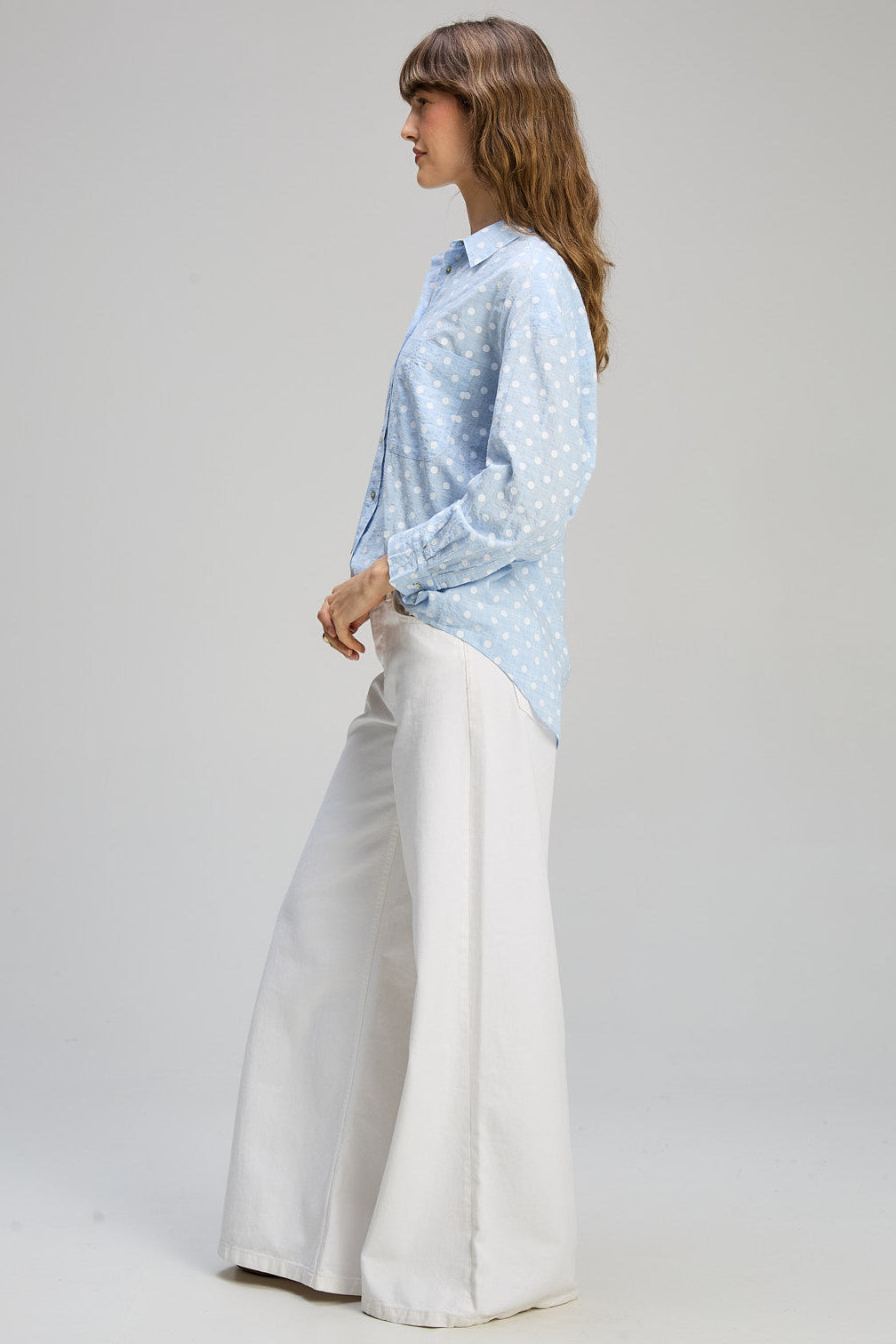 Z&P SPOTTY ESSENTIAL SHIRT - SPORTINO WHITE - THE VOGUE STORE