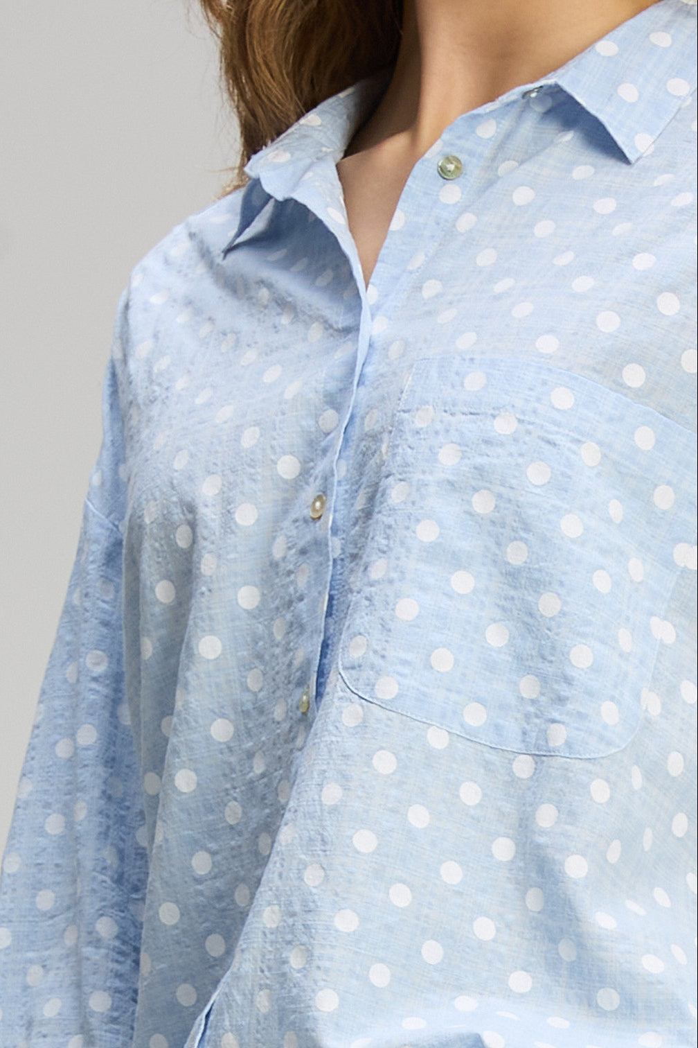 Z&P SPOTTY ESSENTIAL SHIRT - SPORTINO WHITE - THE VOGUE STORE