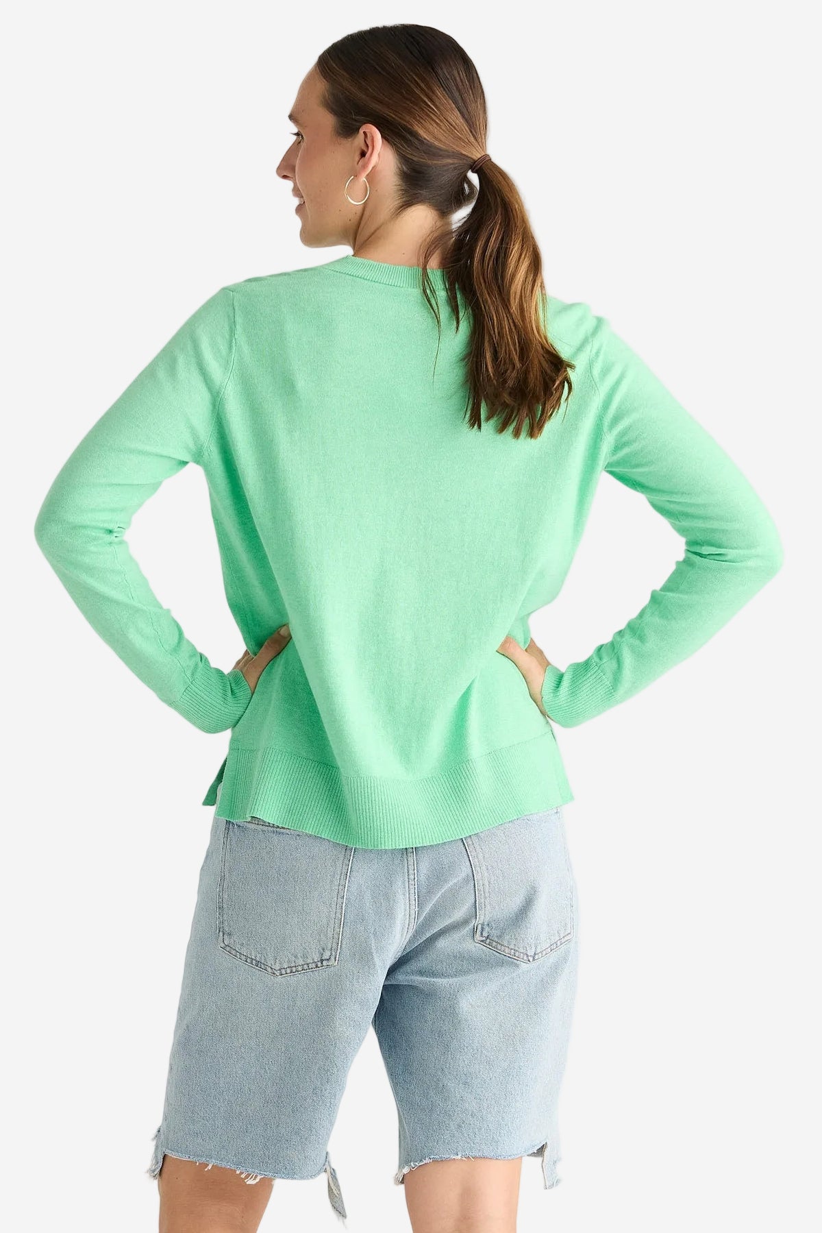 Z&P BUTTON ANGLE TOP - JELLY MINT - THE VOGUE STORE