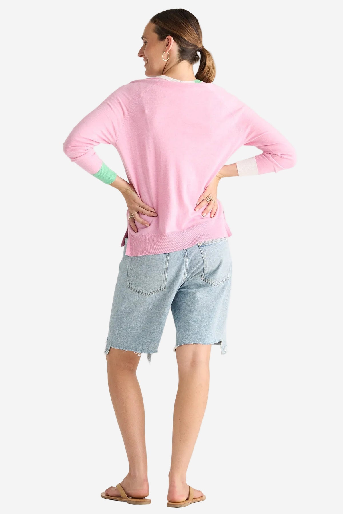 Z&P V ACCENT JUMPER - TICKLED PINK - THE VOGUE STORE