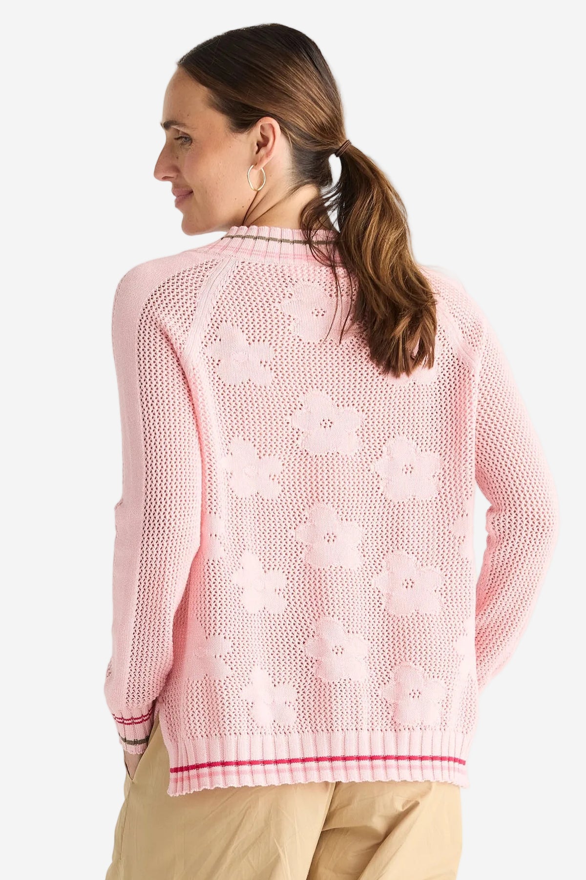 Z&P FLORAL POINTELLE VEE - BLUSH - THE VOGUE STORE