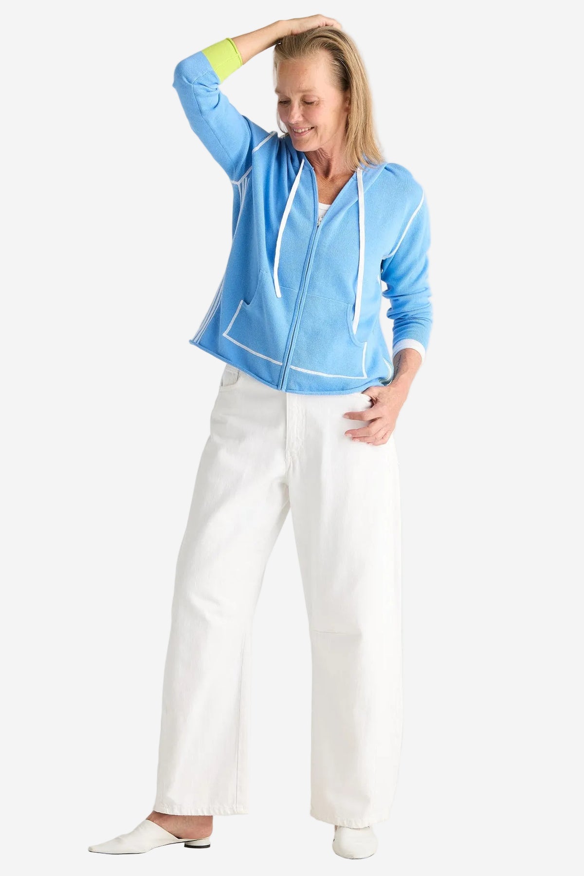 Z&P SPORTS HOODIE - CORNFLOWER - THE VOGUE STORE