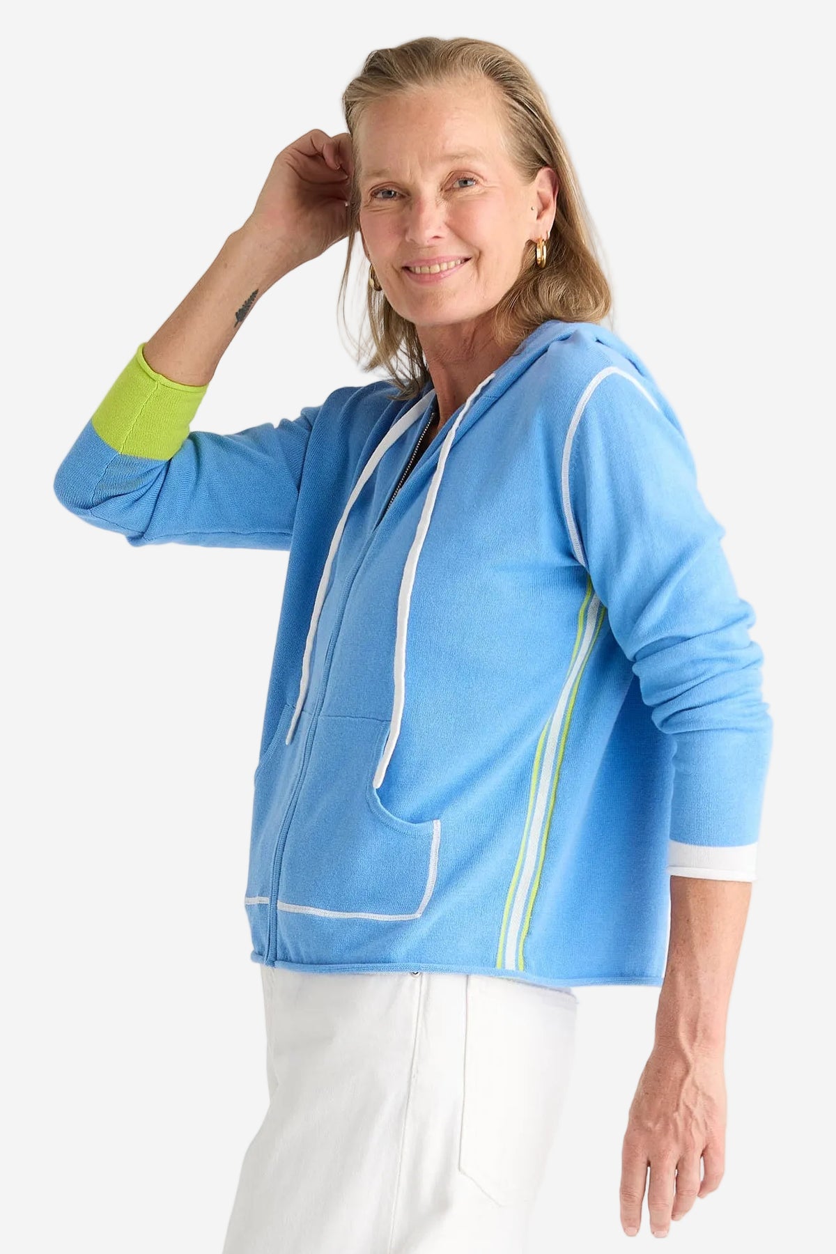 Z&P SPORTS HOODIE - CORNFLOWER - THE VOGUE STORE