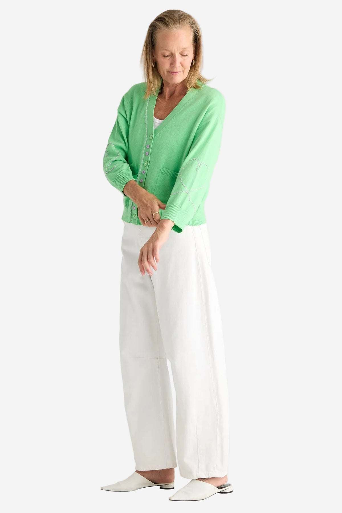 Z&P SWEET HEART CARDI - APPLE - THE VOGUE STORE