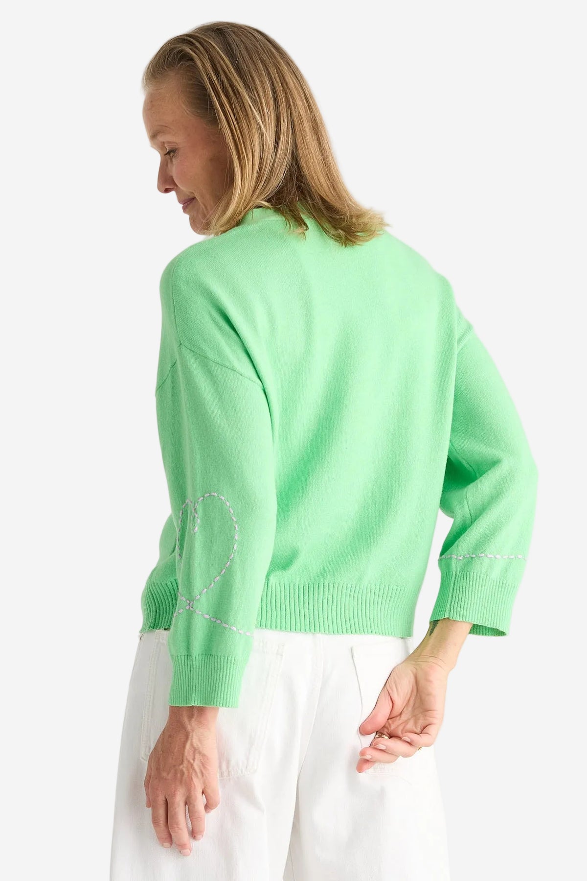 Z&P SWEET HEART CARDI - APPLE - THE VOGUE STORE