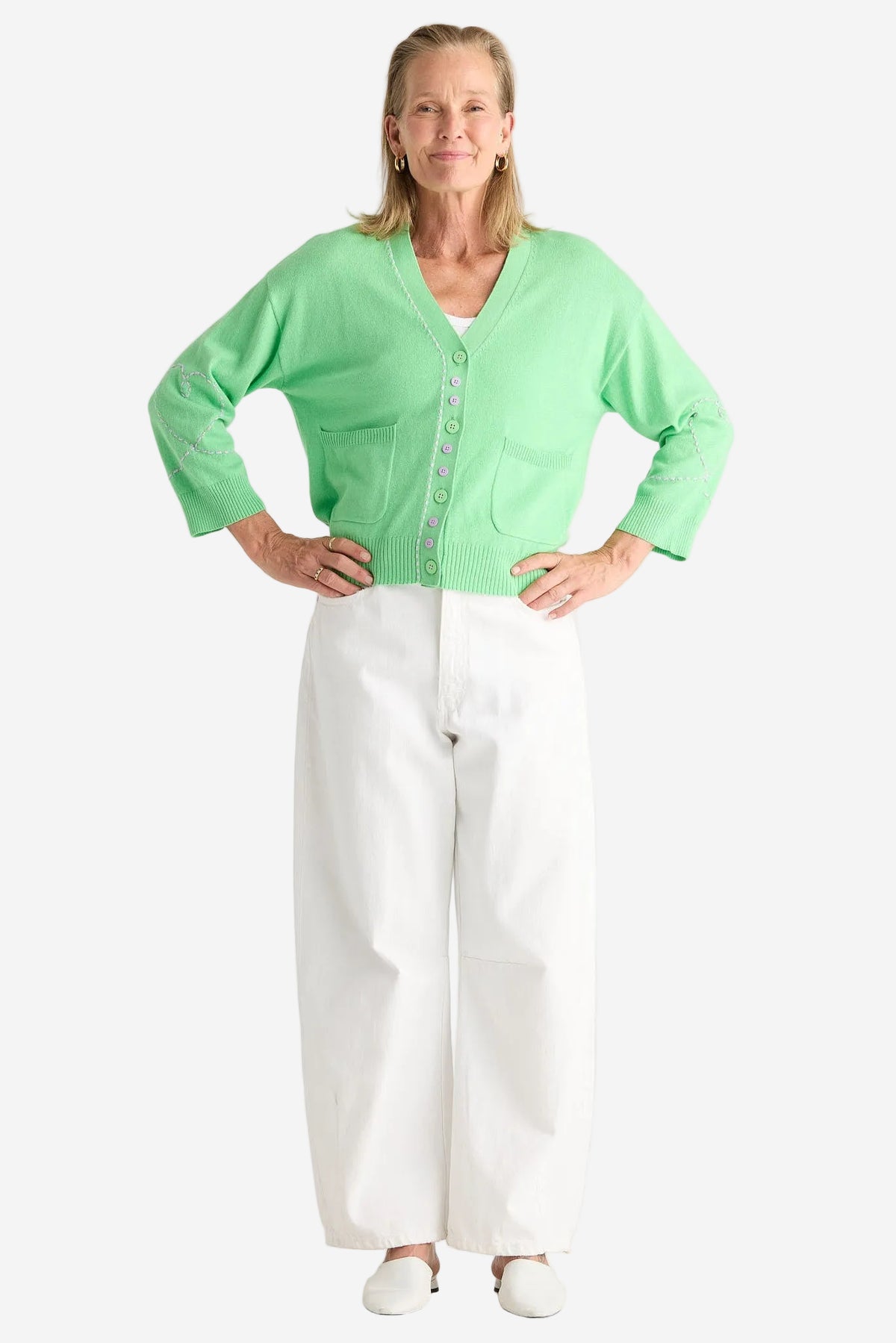 Z&P SWEET HEART CARDI - APPLE - THE VOGUE STORE
