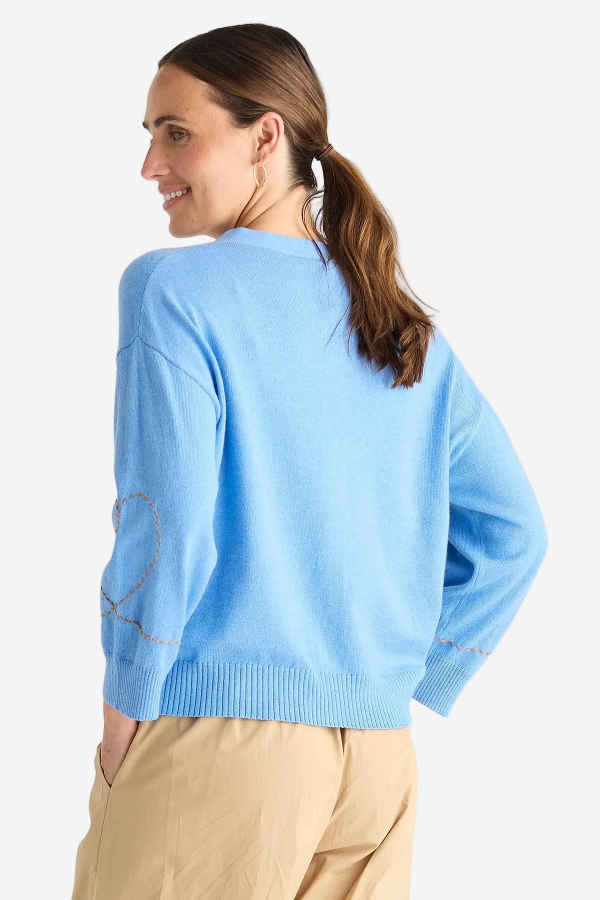 Z&P SWEET HEART CARDI - BLUEBELL - THE VOGUE STORE