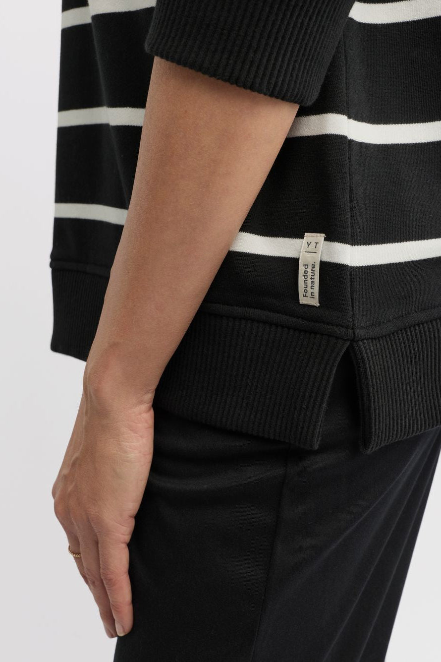 YARRA TRAIL ETERNAL SWEAT - BLACK/ECRU - THE VOGUE STORE