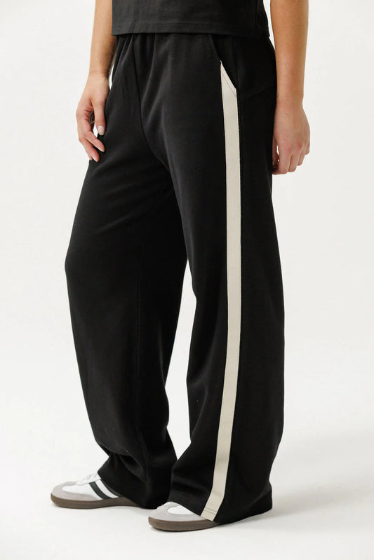 HOMELEE PALAZZO PANTS - BLACK & SAND - THE VOGUE STORE