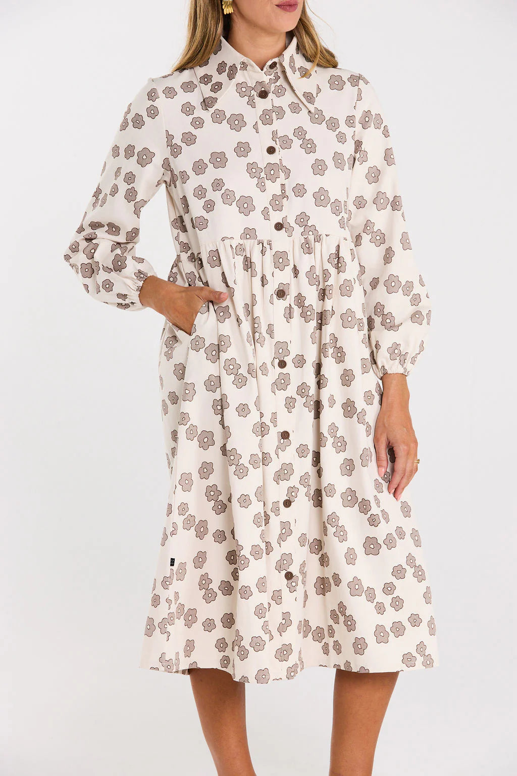 THING THING ALEAH DRESS - LATTE DAISY - THE VOGUE STORE