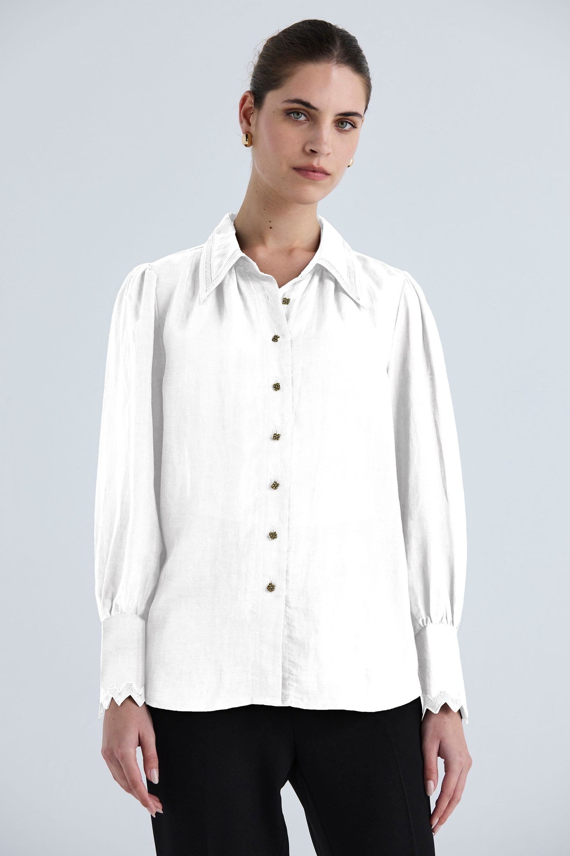 LANIA HAZEL SHIRT - OFF WHITE - THE VOGUE STORE