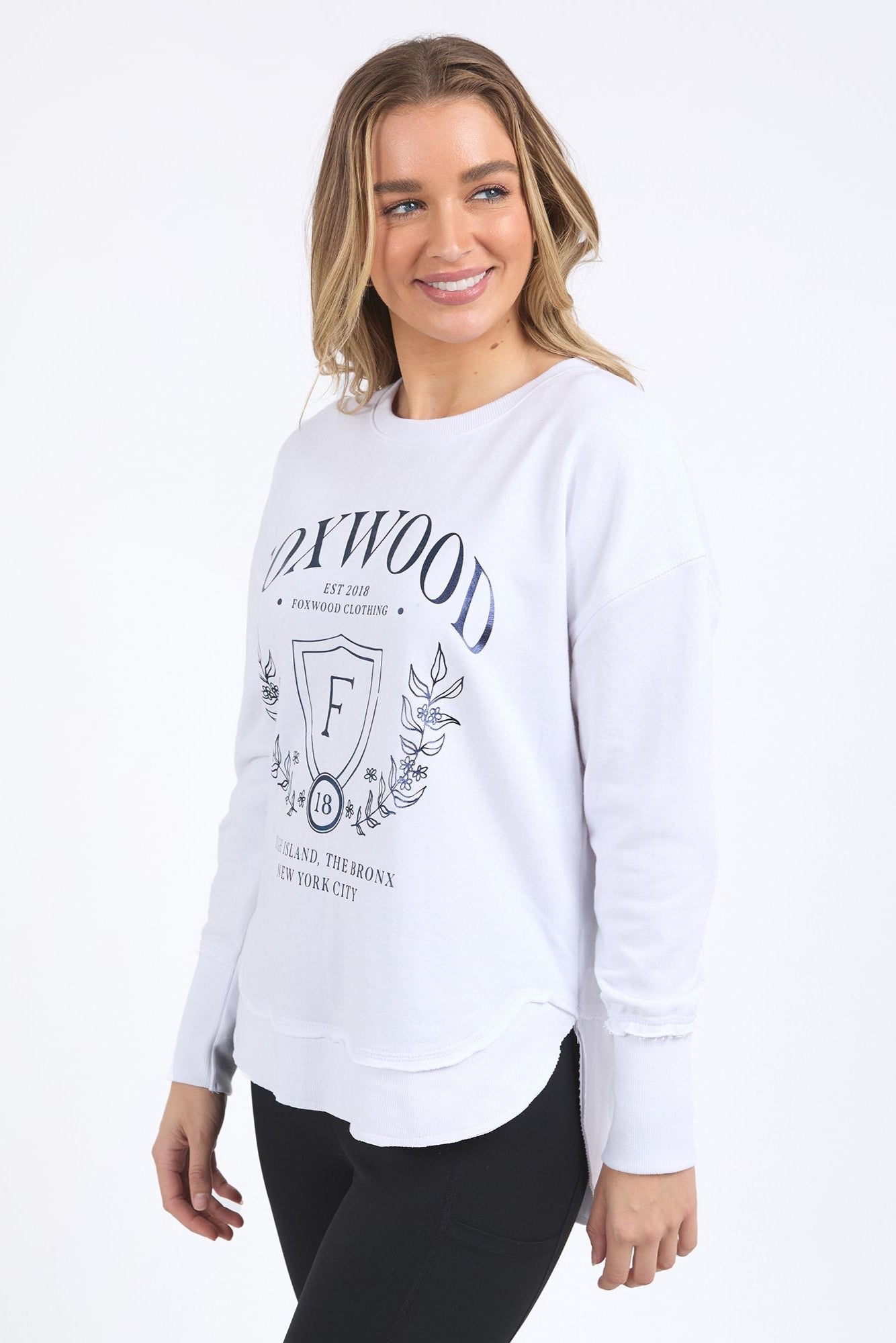 FOXWOOD SHEFFIELD CREW - WHITE - THE VOGUE STORE 