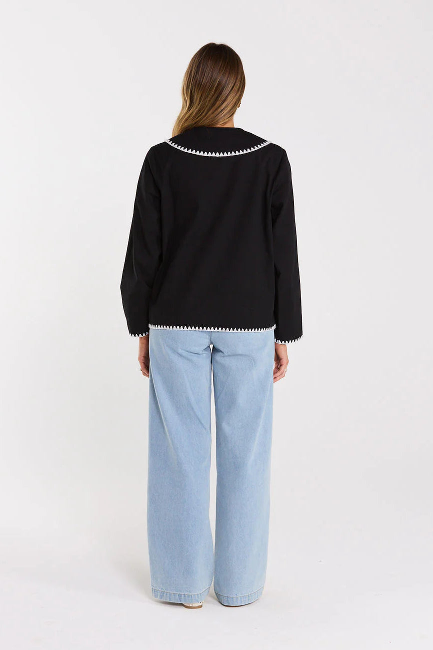 THING THING STITCHLINE JACKET - BLACK - THE VOGUE STORE