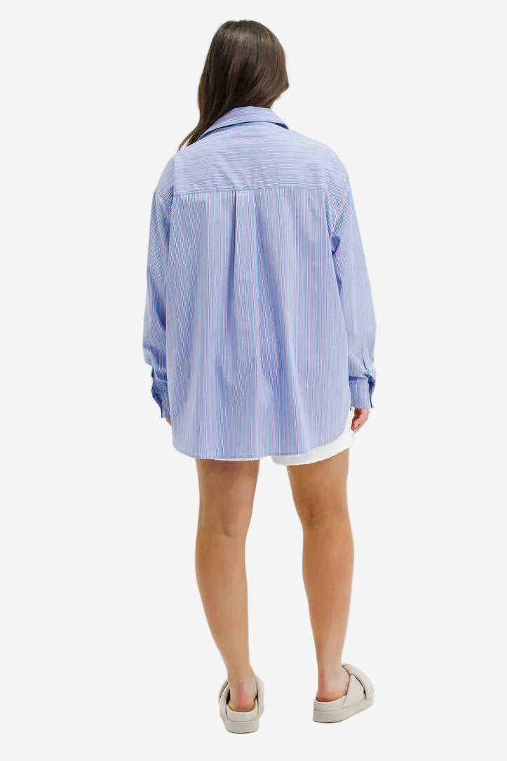 HOMELEE ELIZA SHIRT - BLUE HAVEN - THE VOGUE STORE