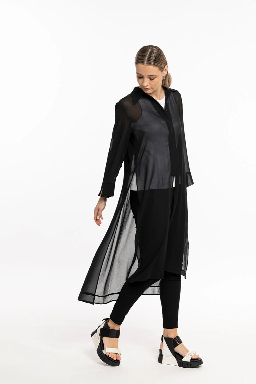 STYLE XLAB DARK LIGHT SHIRT - BLACK - THE VOGUE STORE