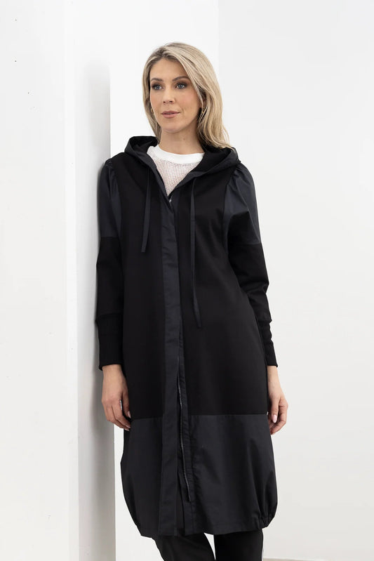 STYLE X LAB DRAMATIC OVERCAST COAT - BLACK - THE VOGUE STORE