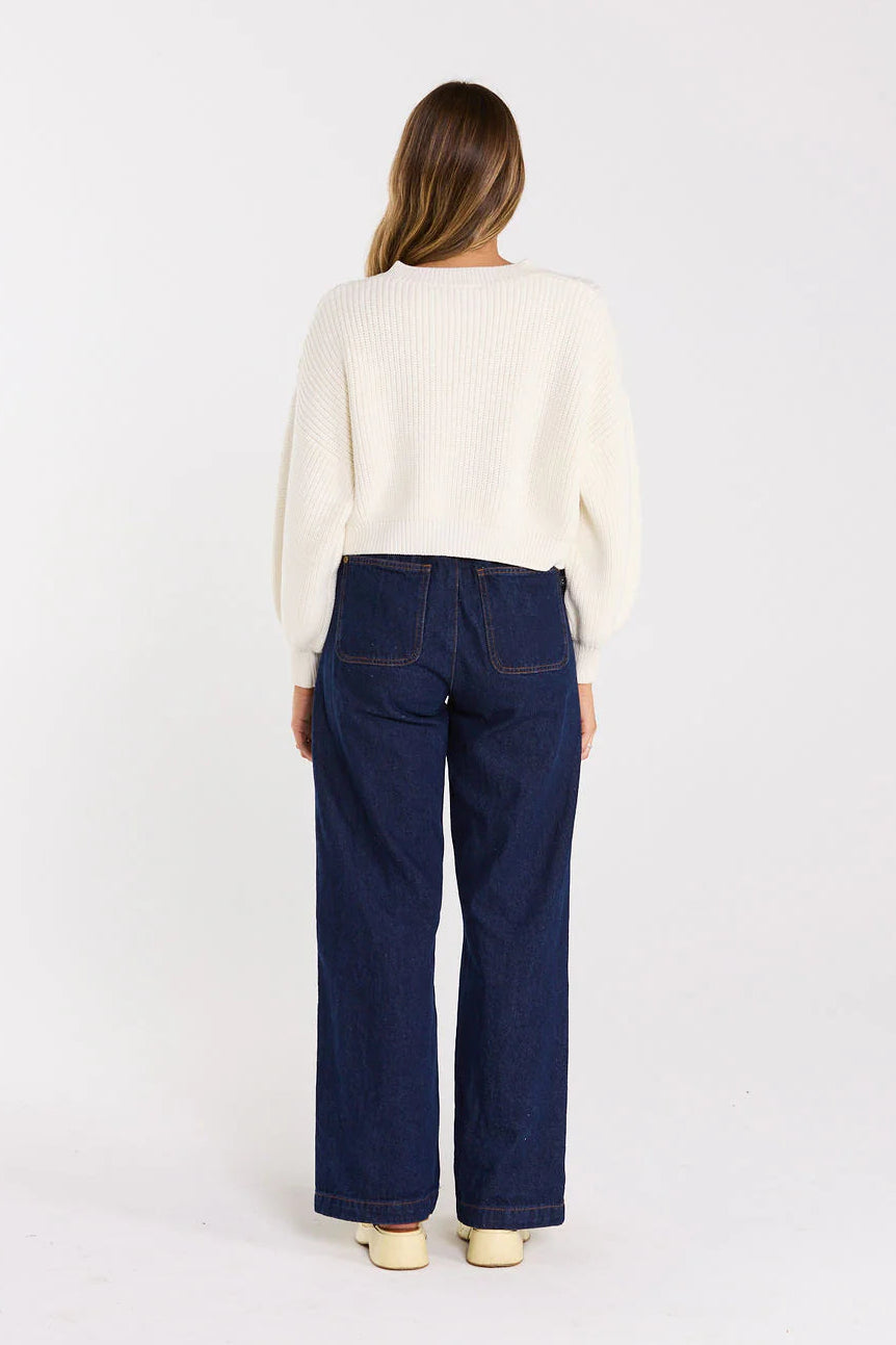 THING THING FLOURISH CARDIGAN - MILKY BAR - THE VOGUE STORE
